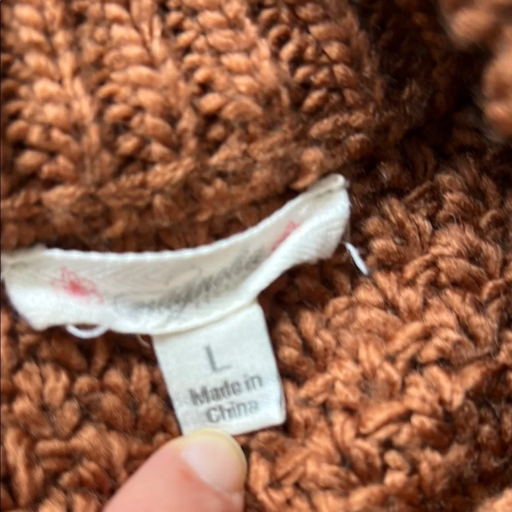 Rust Cable Knit Sweater - Picture 6 of 6